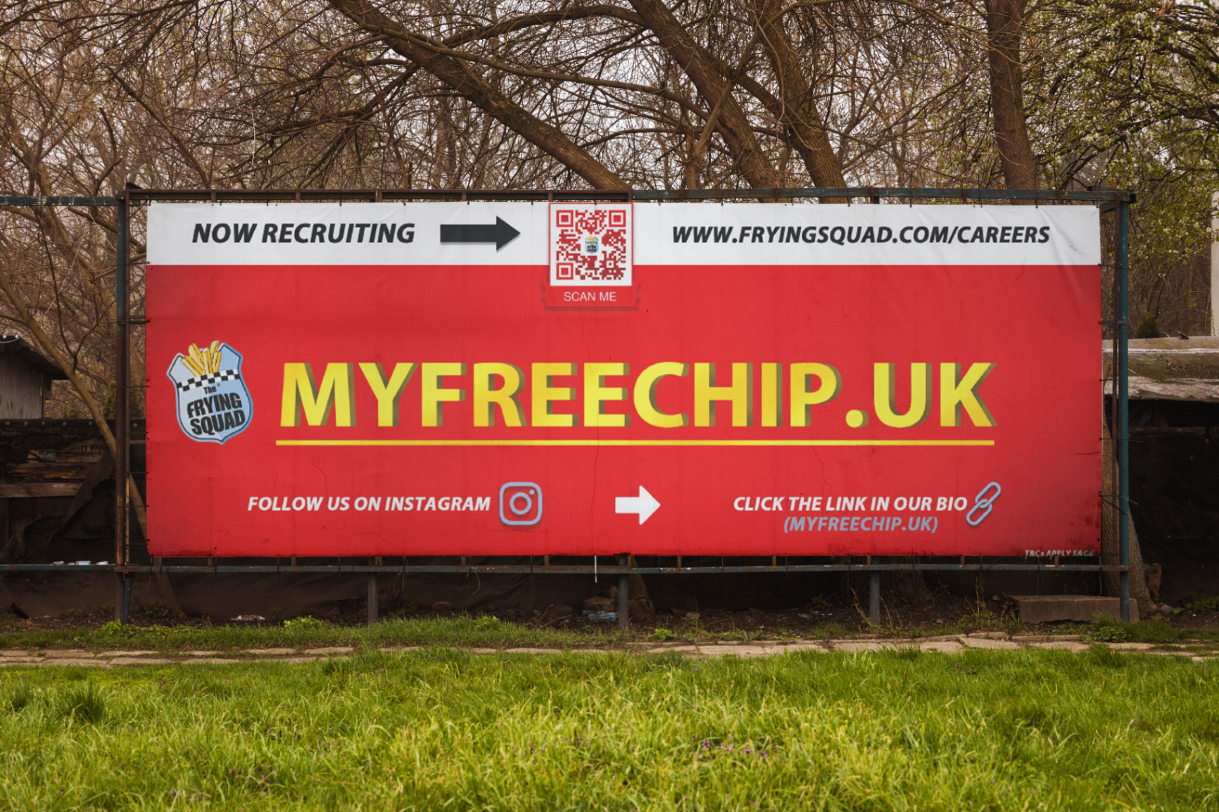 Frying Squad billboard designed by Sav Cattura