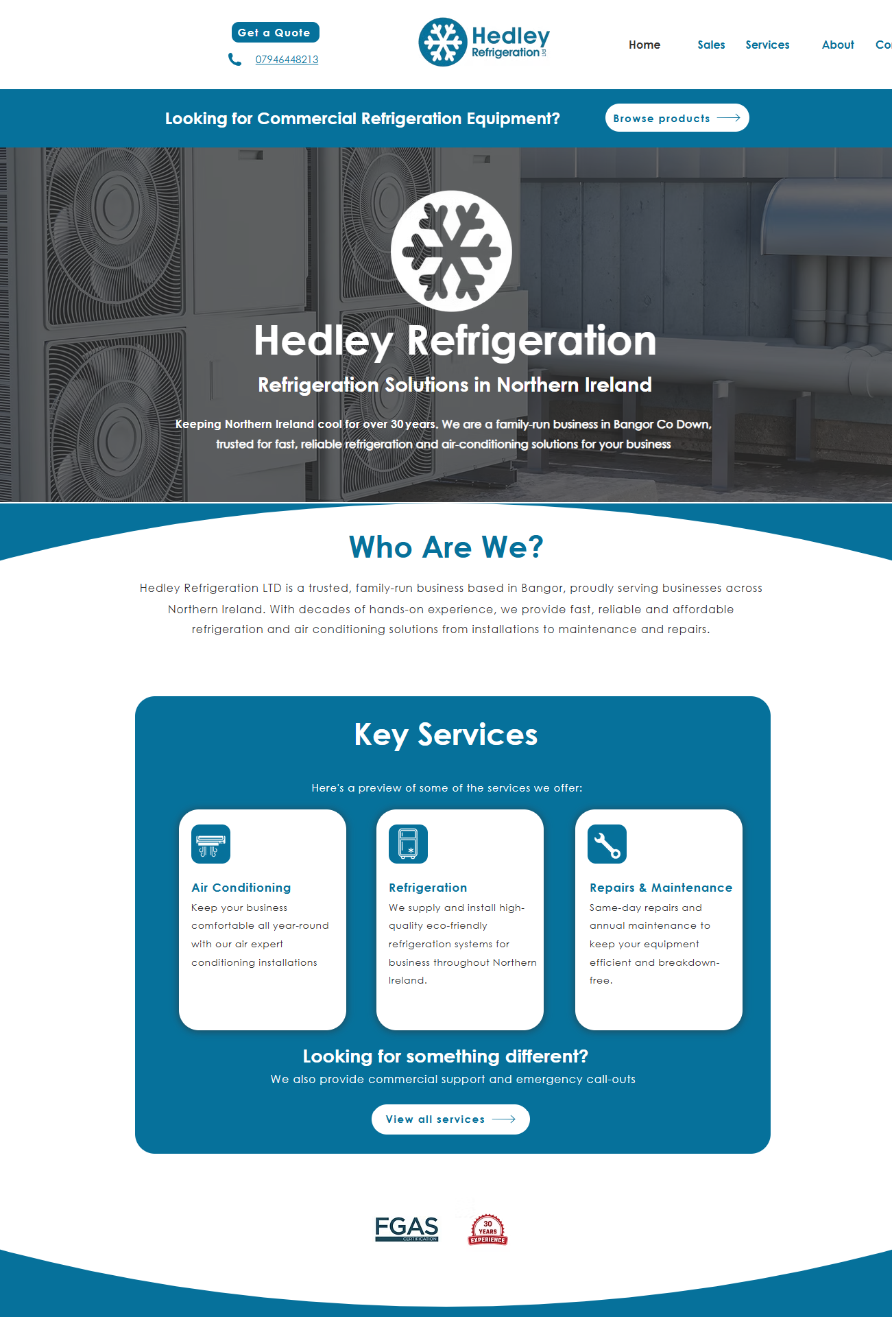 Hedley Refrigeration — Web Design & Development project by Sav Cattura