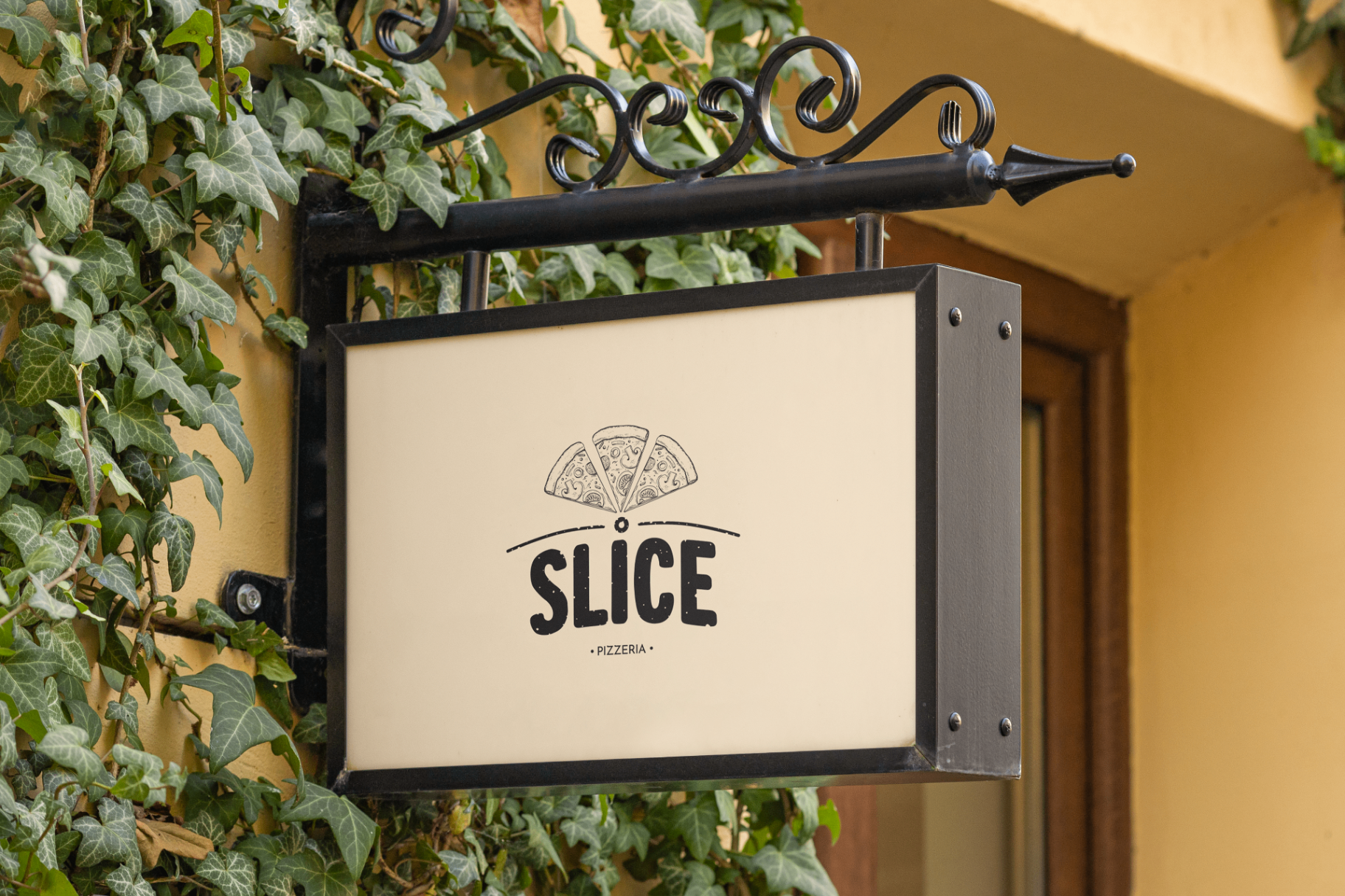 Slice Pizzeria exterior signage