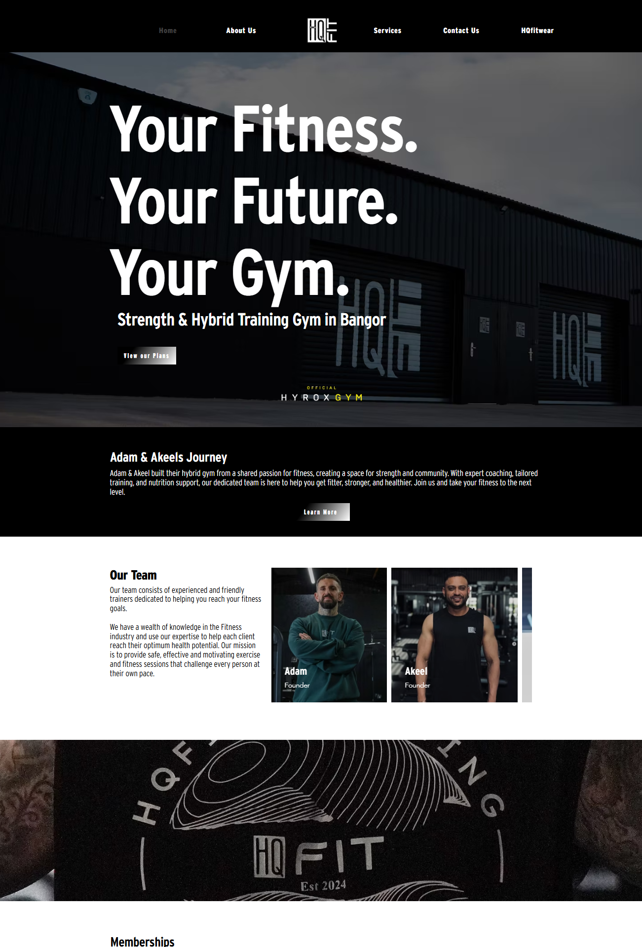 HQ Fit Gym — Web Design & Development project by Sav Cattura